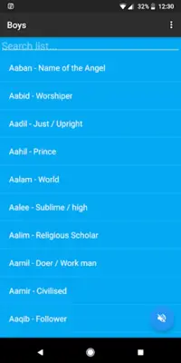 Islamic Names android App screenshot 3